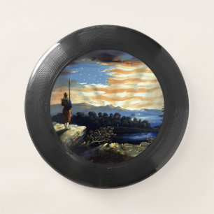 Heavenly American Flag in Sky, Zouave Civil War Wham-O Frisbee