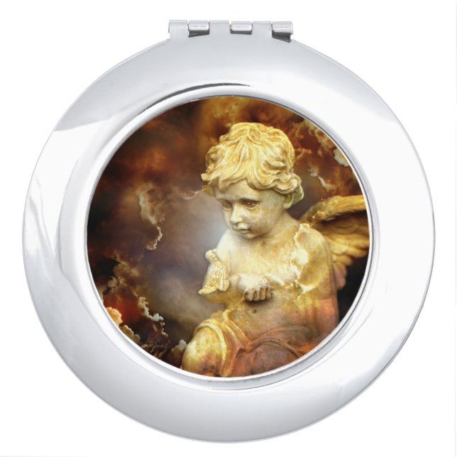 Heavenly Angel Cherub Compact Mirror (Front)