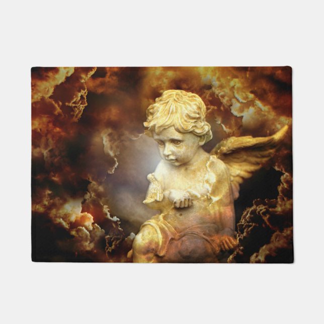 Heavenly Angel Cherub Doormat (Front)