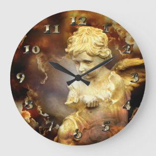 Heavenly Angel Cherub Large Clock