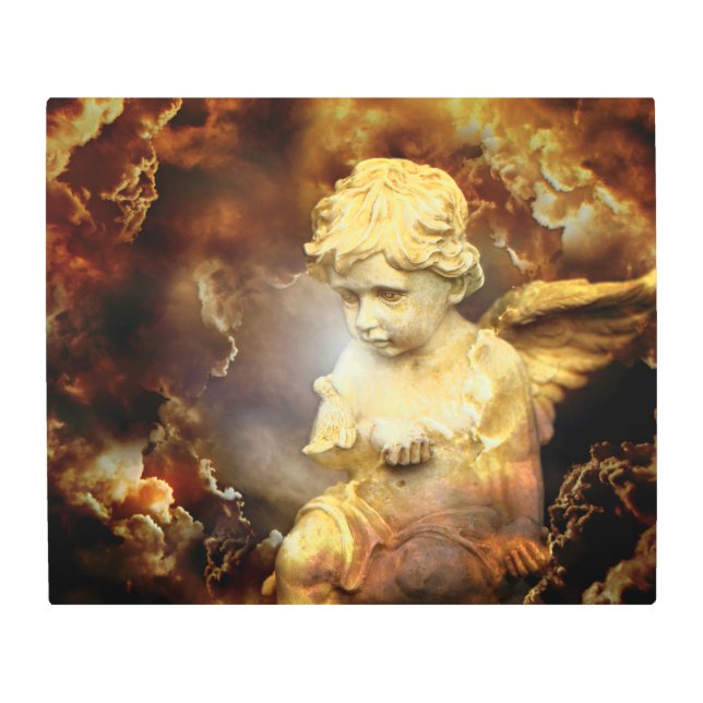 Heavenly Angel Cherub Metal Print (Front)