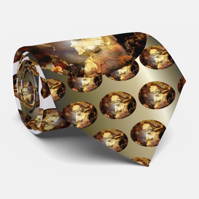 Heavenly Angel Cherub Neck Tie (Rolled)