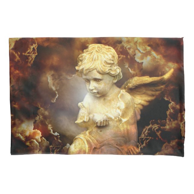 Heavenly Angel Cherub Pillow Case (Front)
