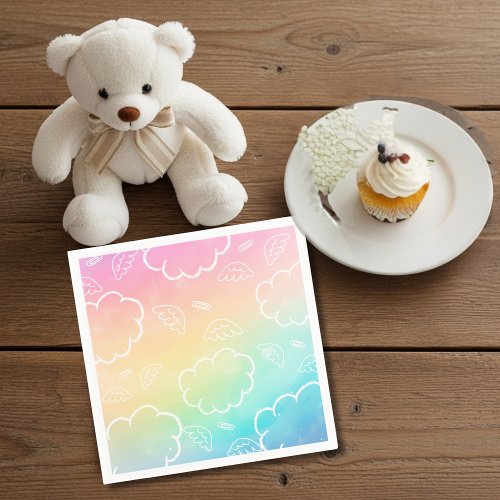  Heavenly Angel Halo Cloud  Rainbow  Napkins