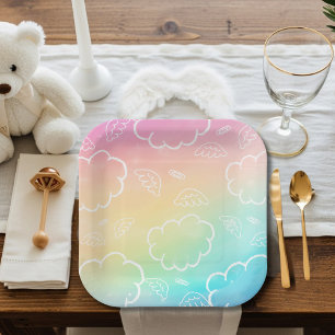  Heavenly Angel Halo Cloud  Rainbow   Paper Plates