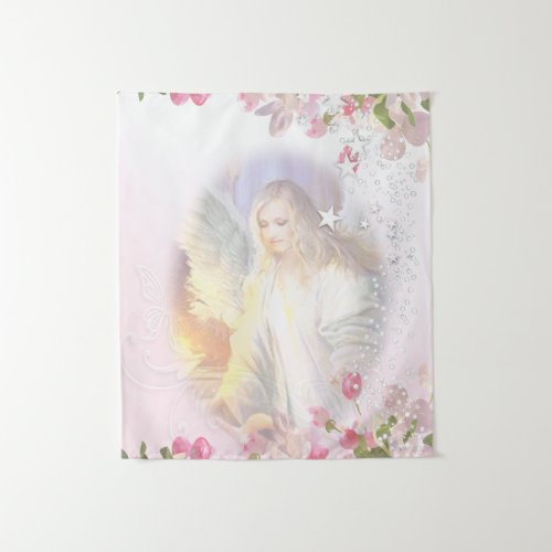 Heavenly Angel Light Floral Tapestry