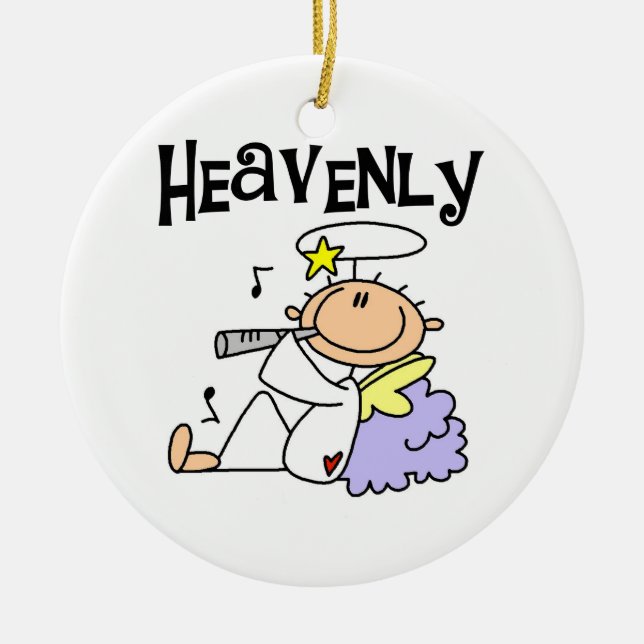 Heavenly Angel T-shirts and Gifts Ceramic Ornament (Front)