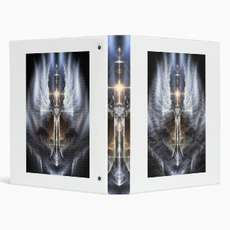 Heavenly Angel Wing Cross Fractal Art Binder