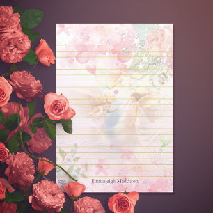 Heavenly Angels Lined Monogram Post-it Notes