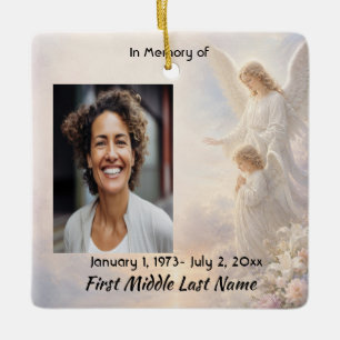 Heavenly Angels Memorial Prayer Keepsake Ceramic Ornament