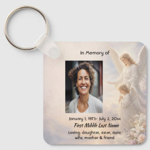 Heavenly Angels Memorial Prayer Keepsake Keychain
