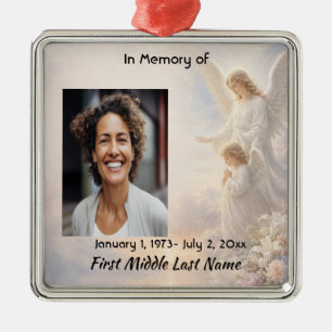 Heavenly Angels Memorial Prayer Keepsake Metal Ornament