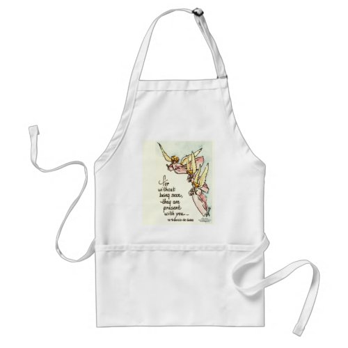 Heavenly Angels with Saying of Comfort Sketch Adult Apron