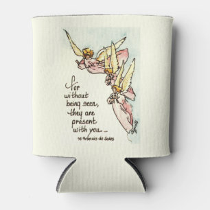Heavenly Angels with Saying of Comfort Sketch Can Cooler