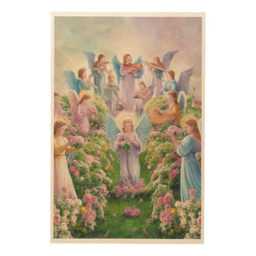 Heavenly Angels Wood Wall Art