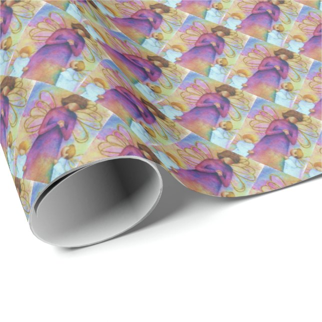 HEAVENLY ANGELS WRAPPING PAPER (Roll Corner)