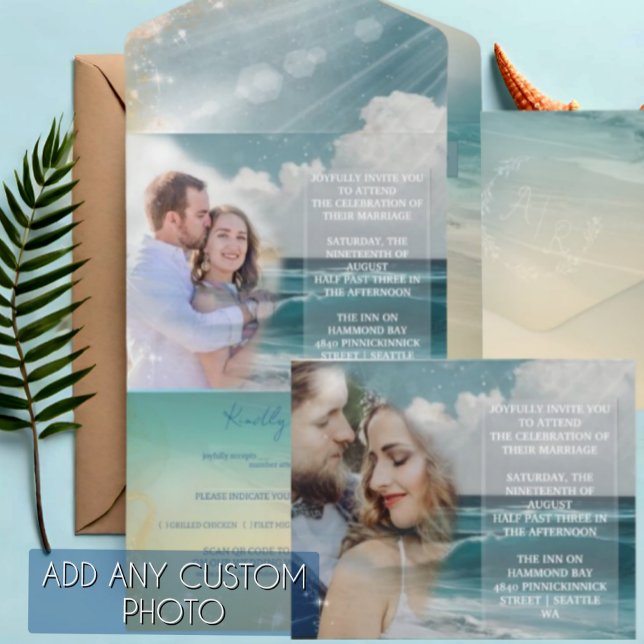 Heavenly Beach Destination All in 1 Wedding Invite (Creator Uploaded)