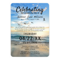 Heavenly Beach Scene | Celebration of Life Invitation