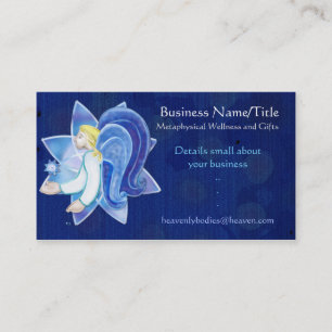 Heavenly Beings Angel Folk Art MEDIUM LIGHT WORKER Business Card