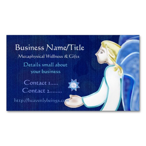 Heavenly Beings Angel Folk Art MEDIUM LIGHTWORKER Business Card Magnet