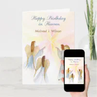 Heavenly birthday card, happy birthday in heaven