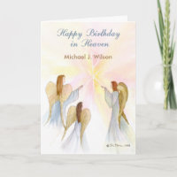 Heavenly birthday card, happy birthday in heaven