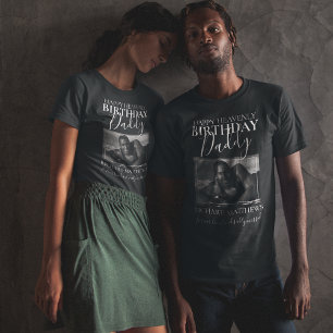 Heavenly Birthday Daddy   Photo Memorial T-Shirt