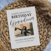 Heavenly Birthday Grandma | Photo Memorial