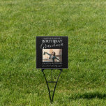 Heavenly Birthday Grandma | Photo Memorial Sign<br><div class="desc">Heavenly birthday memorial outdoor photo card, for any relative, featuring your favorite photo and editable text. This design is perfect to celebrate the life of your loved one on their birthday or any other special occassion. All the font styles, sizes and colors can be changed by clicking on the customize...</div>