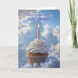 Heavenly Birthday Memorial for Late Son Card
