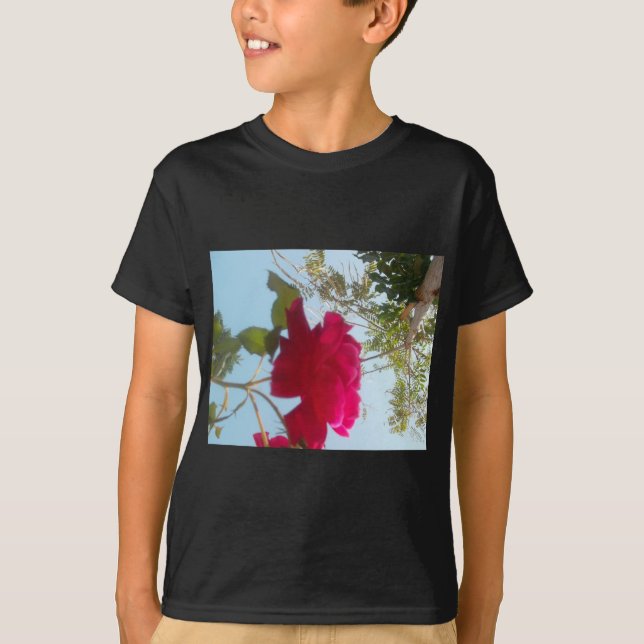 Heavenly Bloom: A Rose Against the Sky T-Shirt (Front)