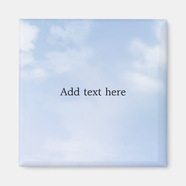 Heavenly blue color TEMPLATE, customizable, Magnet (Front)