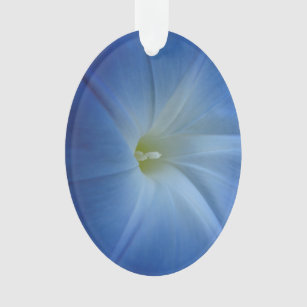 Heavenly Blue Morning Glory Close-Up Ornament