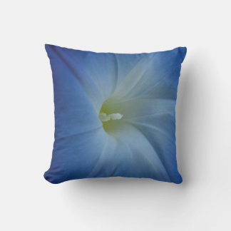 Heavenly Blue Morning Glory Close-Up Throw Pillow