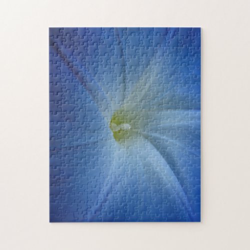 Heavenly Blue Morning Glory Flower Photo Jigsaw Puzzle
