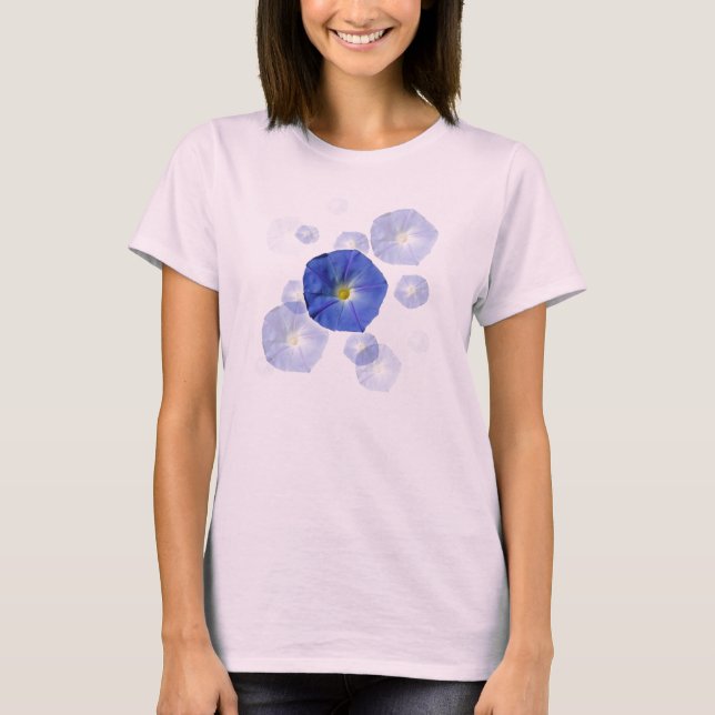 Heavenly Blue Morning Glory T-Shirt (Front)