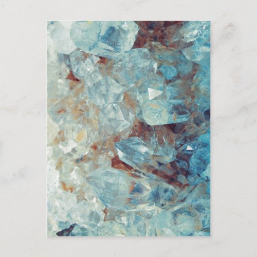 Heavenly Blue Quartz Crystal Postcard