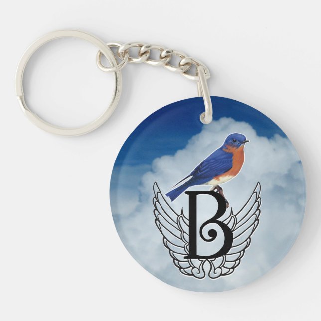 Heavenly BlueBirds Keychain (Front)