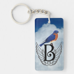Heavenly BlueBirds Keychain