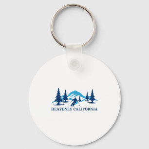 Heavenly california skiing resort mountains keychain