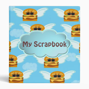 Heavenly Cheeseburger Custom Cloud Cartoon Binder