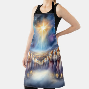 Heavenly Choir Under Star of Bethlehem Apron