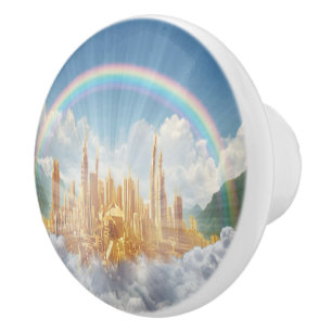 Heavenly City Ceramic Knob