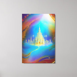 Heavenly City Christian Jewel Colors Canvas Print