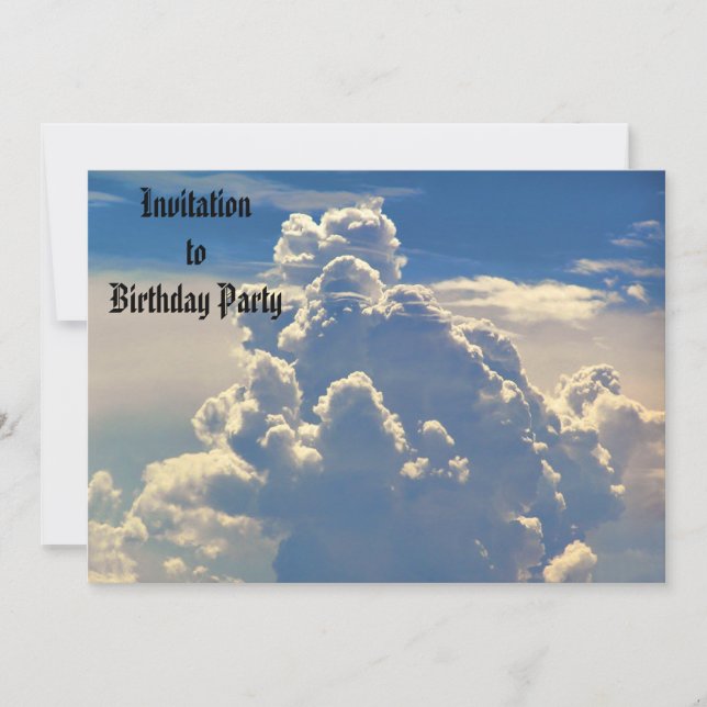 Heavenly Clouds Invitation (Front)