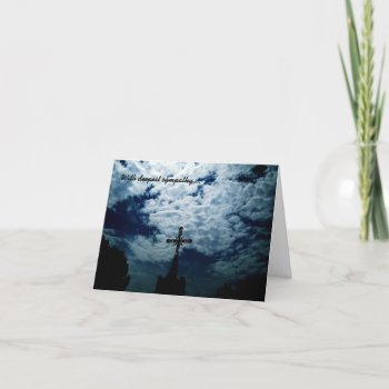 Heavenly Cross Sympathy Card Customizable Text by TheHopefulRomantic at Zazzle