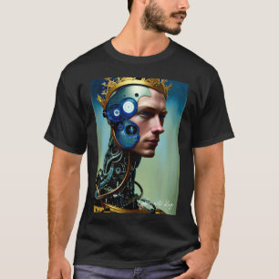 Heavenly Crowned Cyborg Prince King Mens T-Shirt