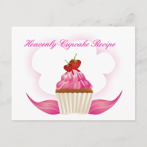 Heavenly Cupcake Recipe Postcard