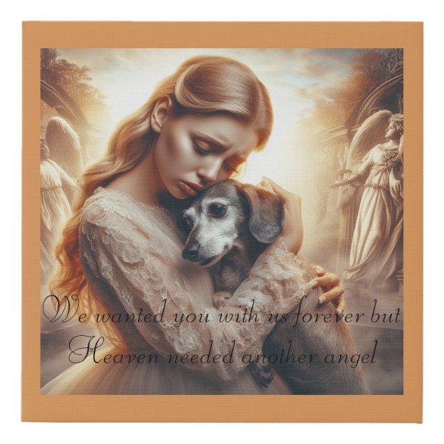 Heavenly Dachshunds Faux Canvas Print (Front)
