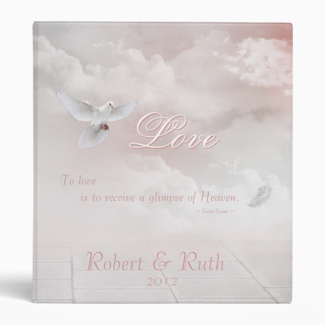 Heavenly Dove 3 Ring Binder (Front)